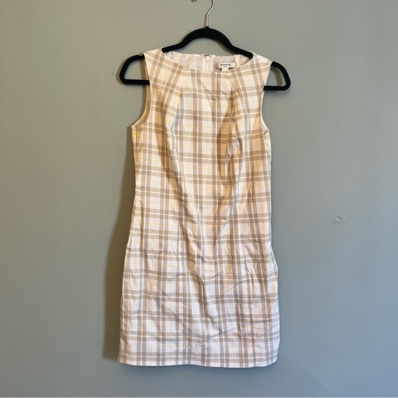 mini check plaid grey and yellow dress - Picture 1 of 4